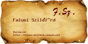 Falusi Szilárd névjegykártya