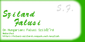 szilard falusi business card